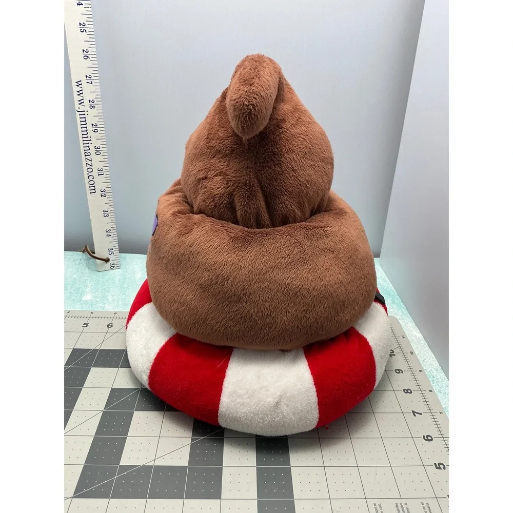 Six Flags Poop Emoji Plush hat with Sunglasses &‎ Lifesaver Ring Stuffed Toy